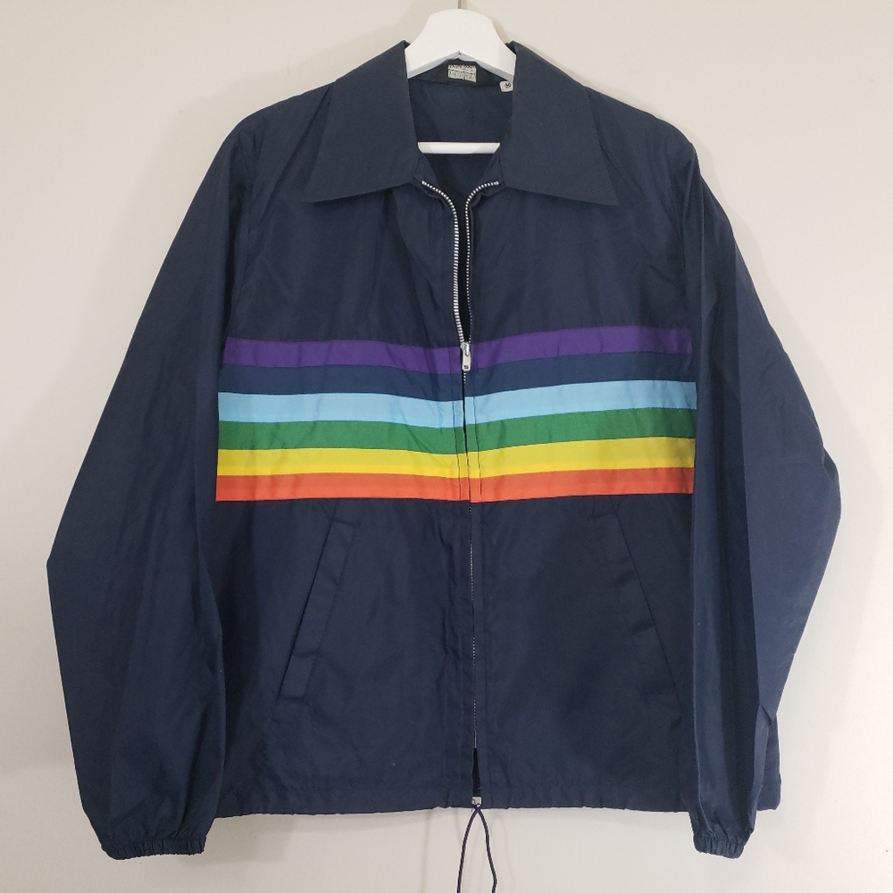 Vintage Rainbow Jacket Master Jac Size Medium